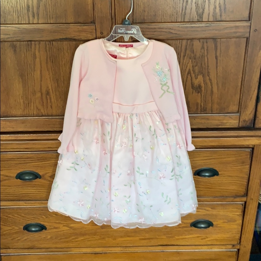 Girls Light Pink Formal Dress Size 4T